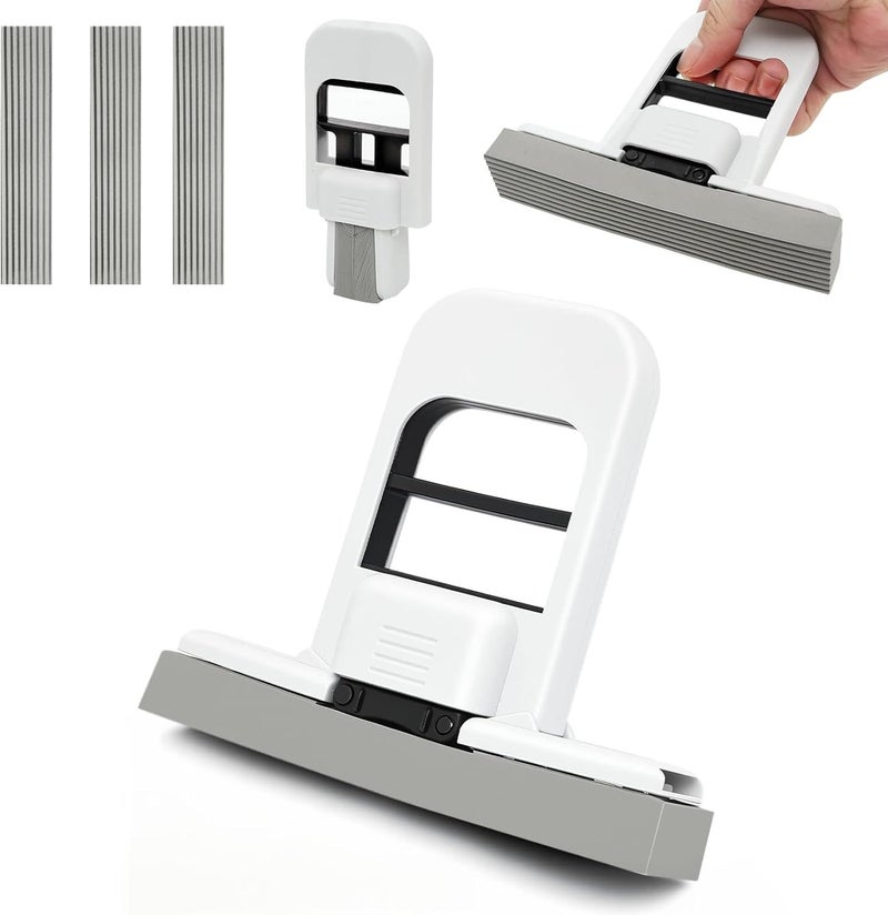 NBBCH Mini Foldable Wet Dry Use Squeeze Small Mop, Mini Mop for Small Spaces, Black Portable Cleaning Sponge Mops for Desktop, Kitchen, Counter, Glass, Tile - Image 1